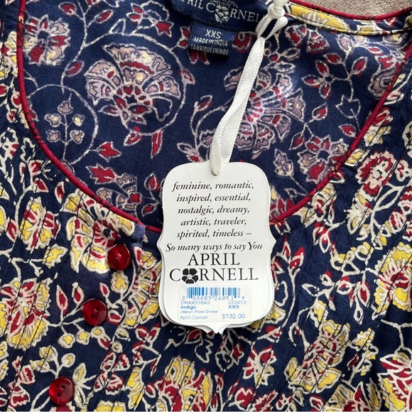 April Cornell Jaipuri Rose Dress Indigo - Picture 14 of 17